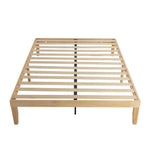Warm Wooden Natural Bed Base Frame – Queen - Furniture > Bedroom > Beds & Bed Frames