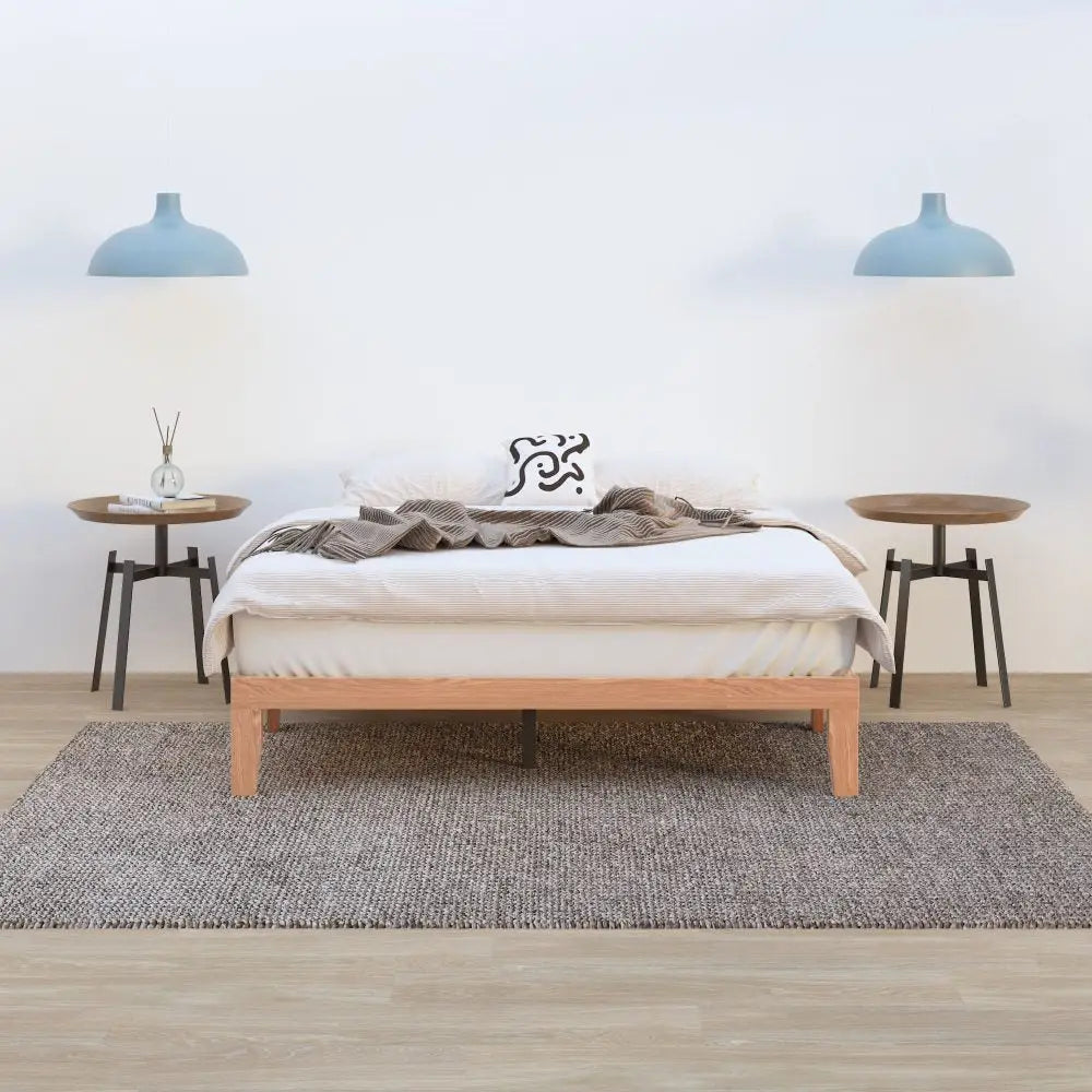 Warm Wooden Natural Bed Base Frame – Queen - Furniture > Bedroom > Beds & Bed Frames