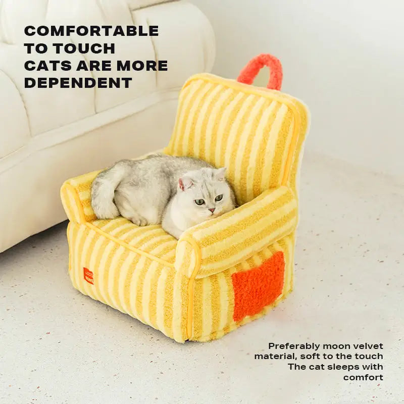 Washable Pet Cat Dog Puppy Sofa Plush Warm Couch Removable Cover Cat Bed Sofa - Pet Care > Dog Supplies > Dog Beds