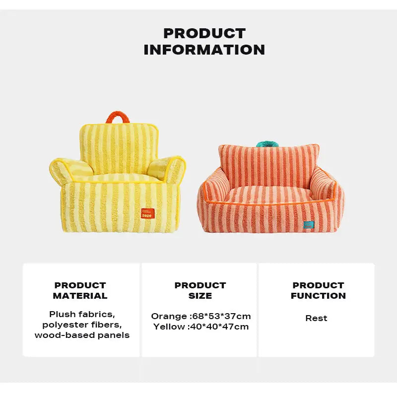 Washable Pet Cat Dog Puppy Sofa Plush Warm Couch Removable Cover Cat Bed Sofa - Pet Care > Dog Supplies > Dog Beds