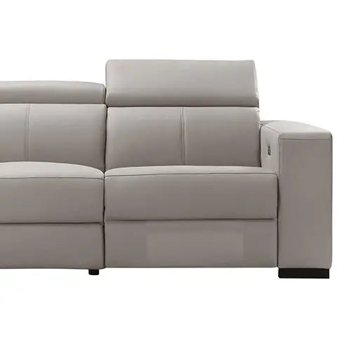 Washington Genuine Leather 6 Seater Corner Sofa With 2 Electric Recliners And Reversible Console - Furniture > Sofas >