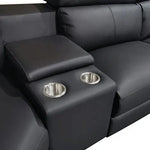 Washington Genuine Leather 6 Seater Corner Sofa With 2 Electric Recliners And Reversible Console - Furniture > Sofas >