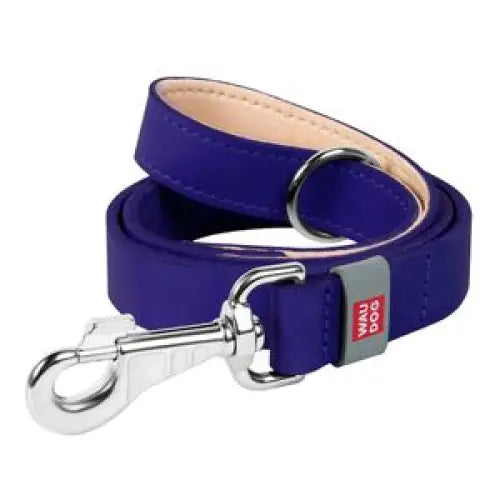 Waudog Flat Leather Clip Leash 25MM PURPLE 122CM - Pet Care > Dog Supplies > Dog Collars Leads & Harnesses