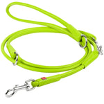 Waudog Green Leather Round Adjustable Clip Leash W10MM-L183CM - Pet Care > Dog Supplies > Dog Collars Leads & Harnesses