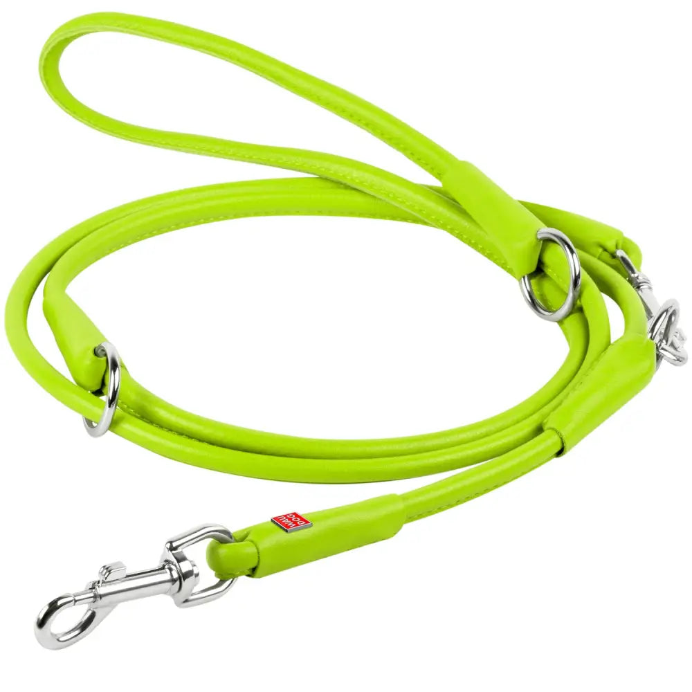 Waudog Green Leather Round Adjustable Clip Leash W10MM-L183CM - Pet Care > Dog Supplies > Dog Collars Leads & Harnesses
