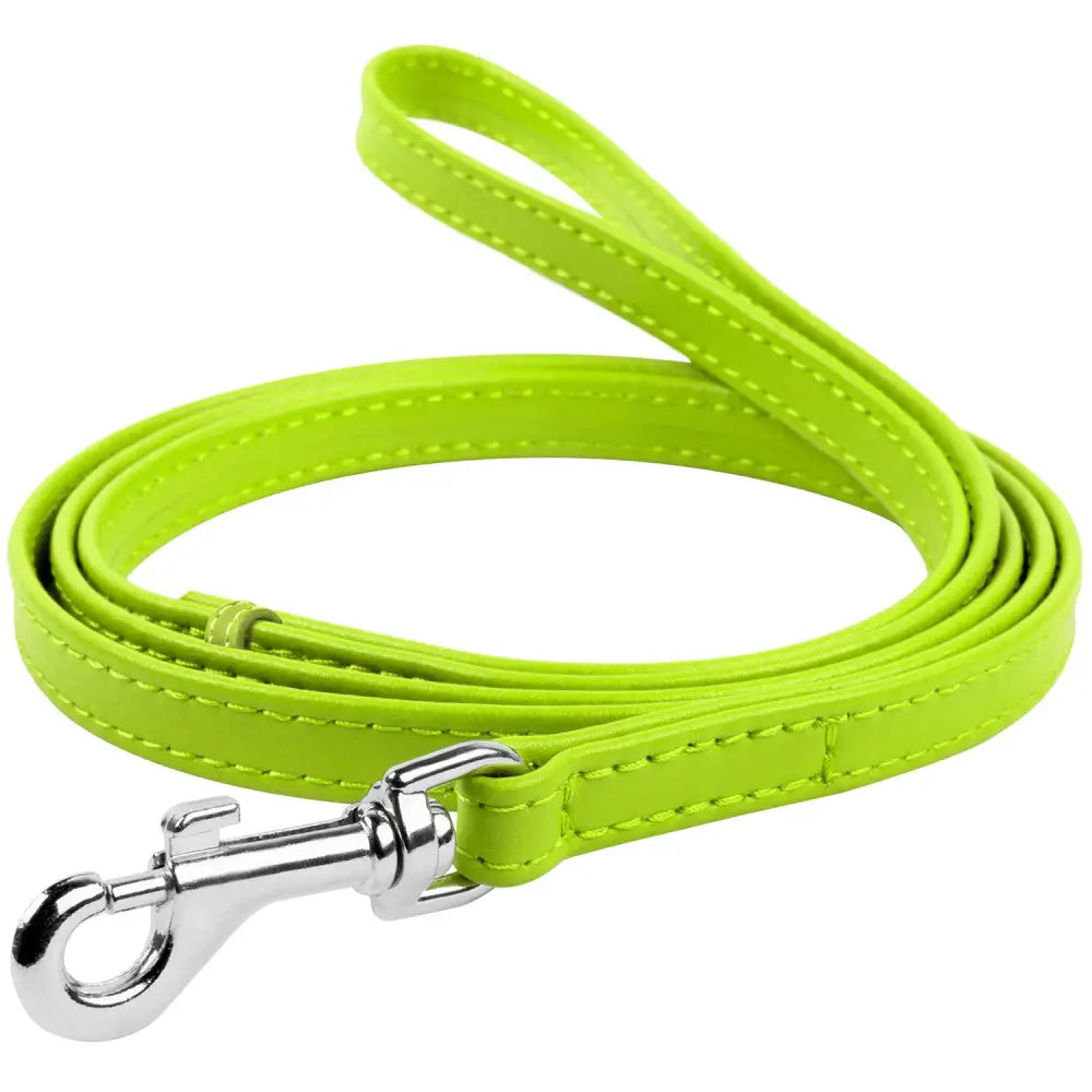 Waudog Leather Flat Clip Leash W25MM - L122CM GREEN - Pet Care > Dog Supplies > Dog Collars Leads & Harnesses