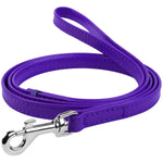 Waudog Leather Flat Clip Leash W25MM - L122CM PURPLE - Pet Care > Dog Supplies > Dog Collars Leads & Harnesses
