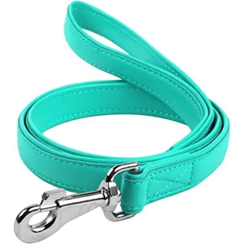 Waudog Leather Flat Clip Leash W9MM - L122CM MINT - Pet Care > Dog Supplies > Dog Collars Leads & Harnesses
