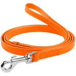 Waudog Leather Flat Clip Leash W9MM - L122CM ORANGE - Pet Care > Dog Supplies > Dog Collars Leads & Harnesses