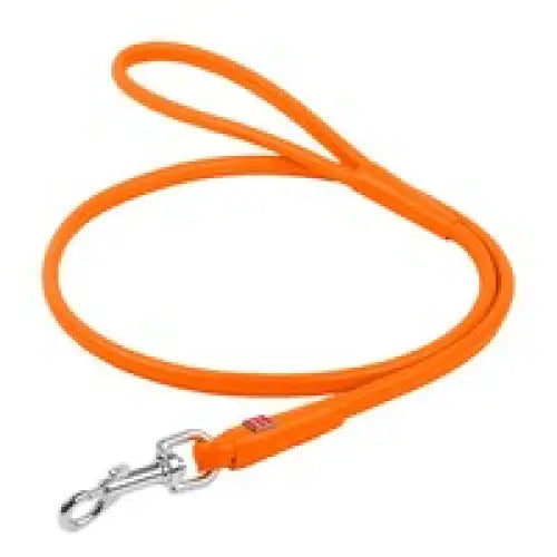 Waudog Leather Round Clip Leash W6MM - L183CM ORANGE - Pet Care > Dog Supplies > Dog Collars Leads & Harnesses
