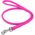 Waudog Leather Round Clip Leash W6MM - L183CM PINK - Pet Care > Dog Supplies > Dog Collars Leads & Harnesses
