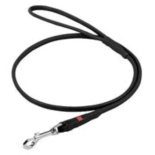 Waudog Leather Round Clip Leash W8MM - L183CM BLACK - Pet Care > Dog Supplies > Dog Collars Leads & Harnesses