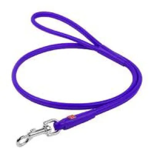 Waudog Leather Round Clip Leash W8MM - L183CM PURPLE - Pet Care > Dog Supplies > Dog Collars Leads & Harnesses
