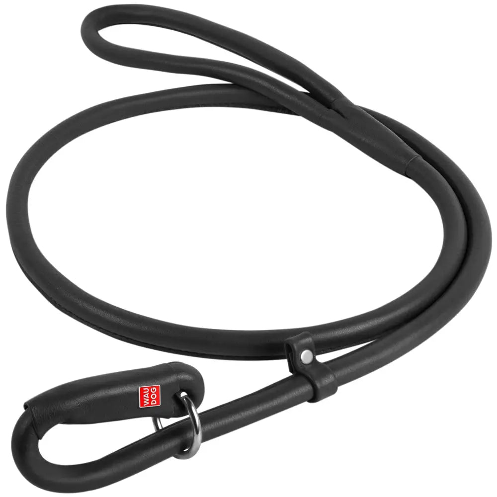 Waudog Leather Round Slip Leash W10MM-L183CM BLACK - Pet Care > Dog Supplies > Dog Collars Leads & Harnesses