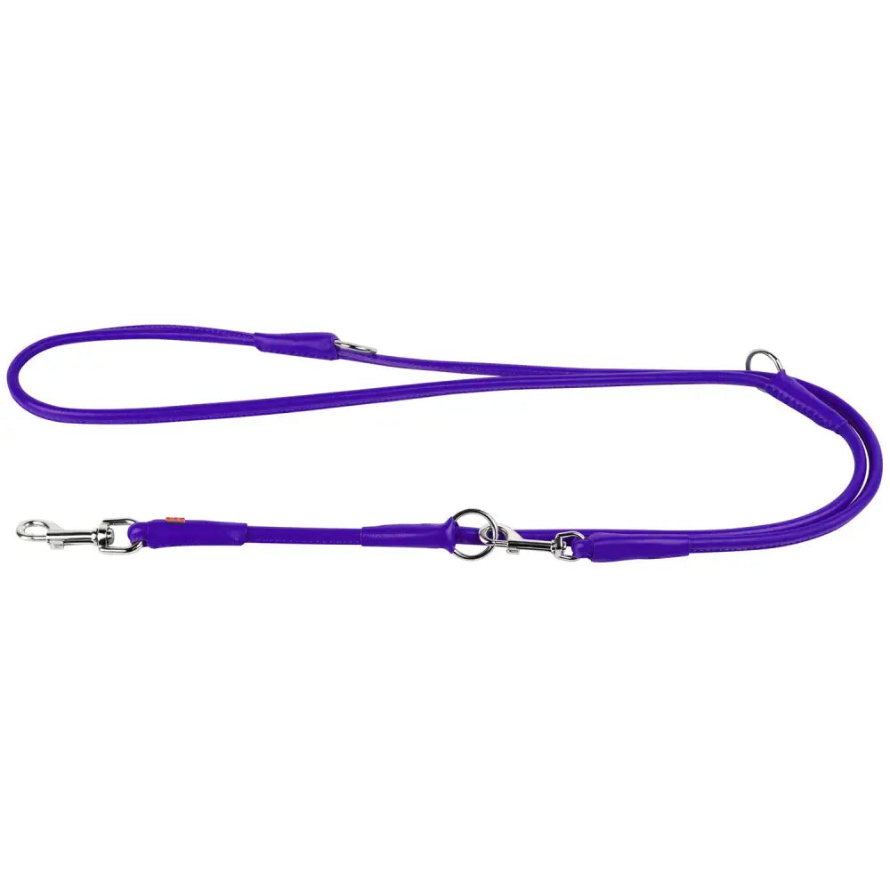 Waudog Purple Leather Round Adjustable Clip Leash W10MM-L183CM - Pet Care > Dog Supplies > Dog Collars Leads & Harnesses