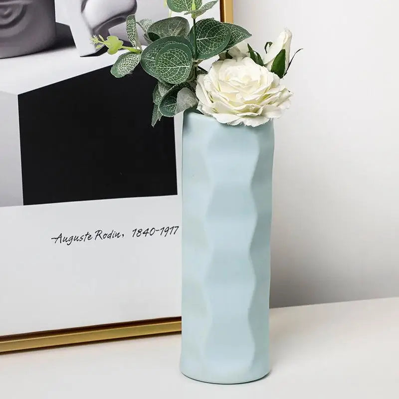 Wave Drop-proof Imitation Porcelain Vase - Simple Home Decor - Green - Home & Garden > Decor > Vases & Table Decor