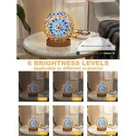 Wavy Orange Handmade Mosaic Glass Lamp - Vibrant Decorative Table Light - Home & Garden > Lighting > Night Lights &