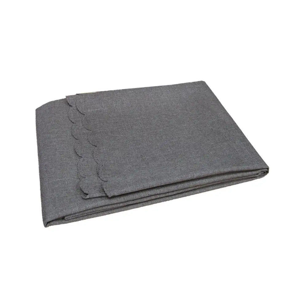 Waylon Damask Permanent Press Polyester Tablecloth 135 x 180cm Ash - Home & Garden > Kitchenware