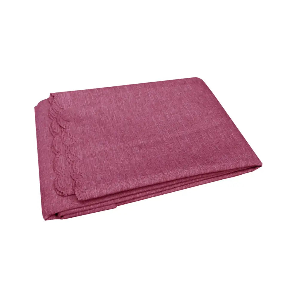 Waylon Damask Permanent Press Polyester Tablecloth 135 x 180cm Cherry - Home & Garden > Kitchenware