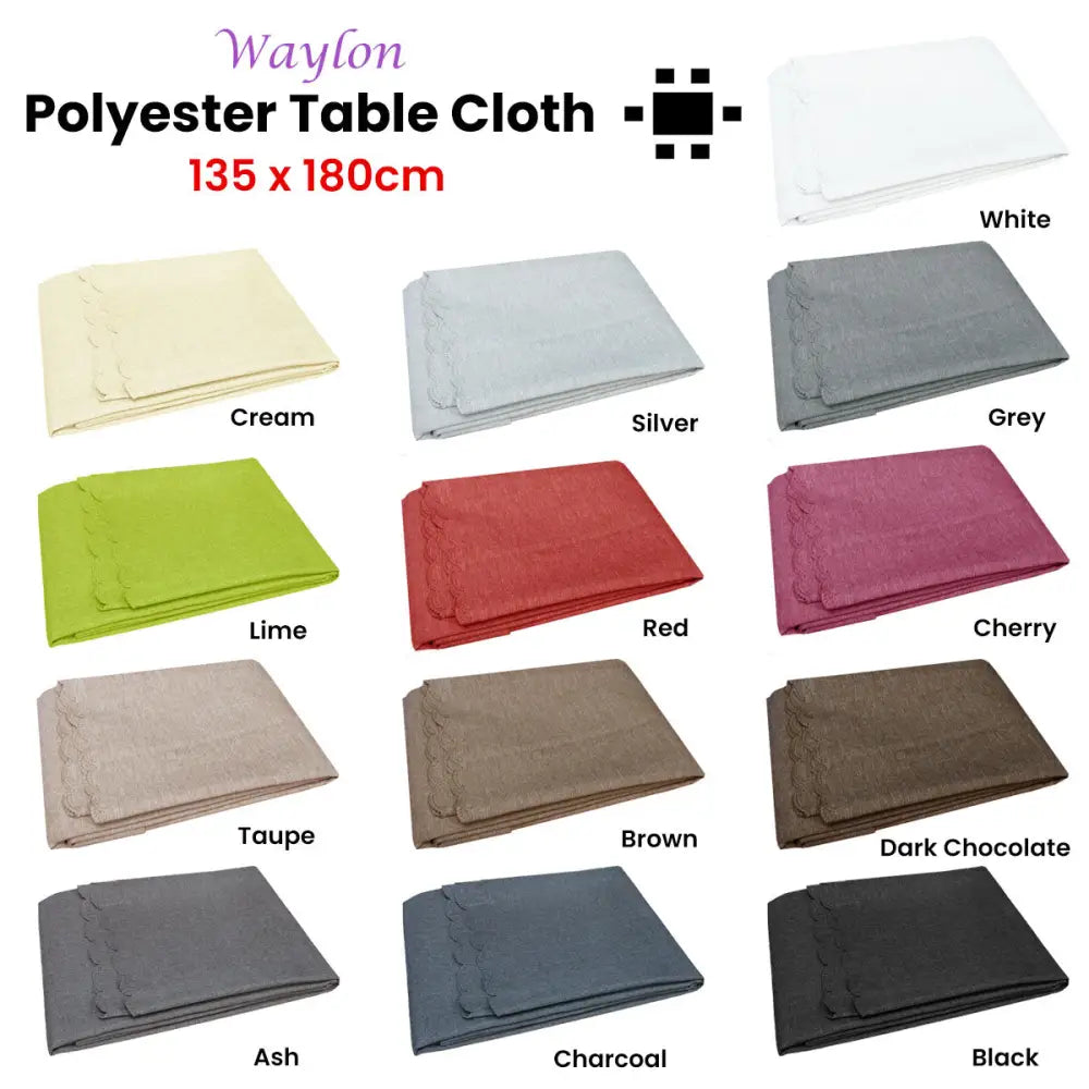 Waylon Damask Permanent Press Polyester Tablecloth 135 x 180cm Dark Chocolate - Home & Garden > Kitchenware
