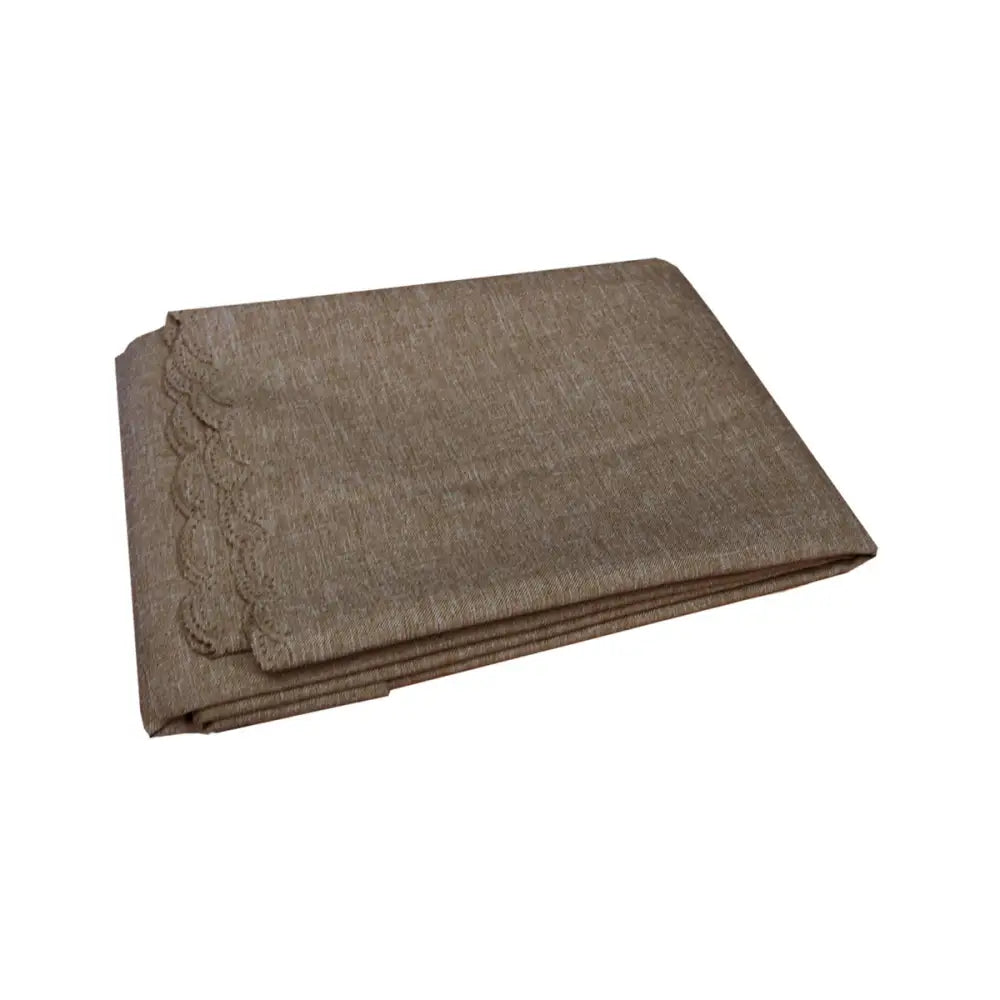 Waylon Damask Permanent Press Polyester Tablecloth 135 x 180cm Dark Chocolate - Home & Garden > Kitchenware