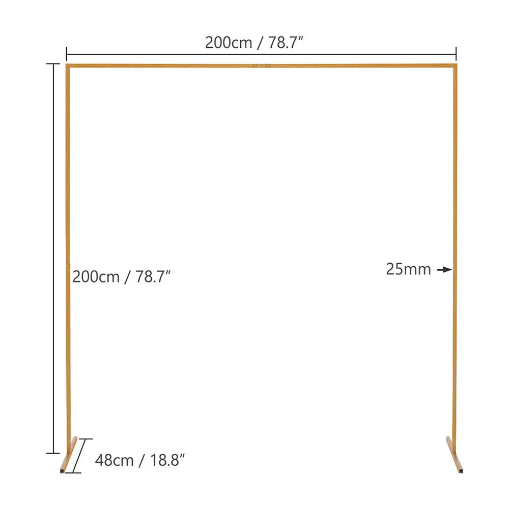Wedding Arch Gold Square Backdrop Flower Display Stand Background 2.2M - Home & Garden > Decor