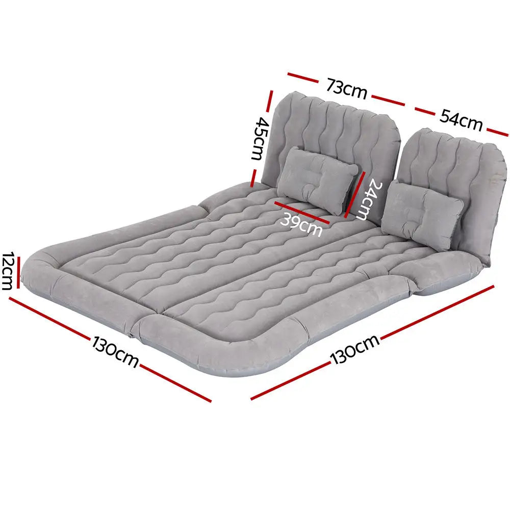 Weisshorn Car Mattress 175x130 Inflatable SUV Back Seat Camping Bed Grey - Furniture > Mattresses