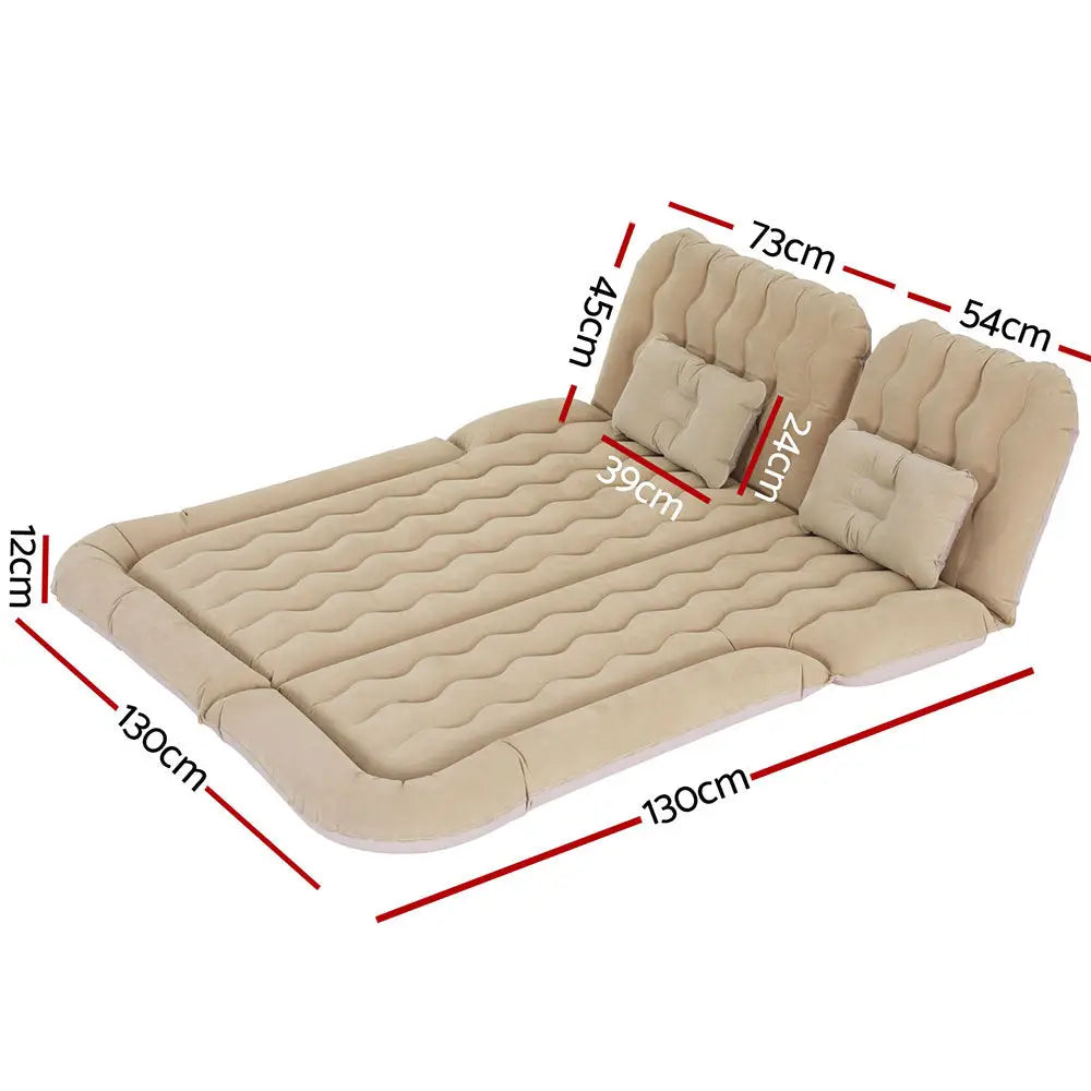 Weisshorn Car Mattress 175x130 Inflatable SUV Back Seat Camping Bed Beige - Furniture > Mattresses