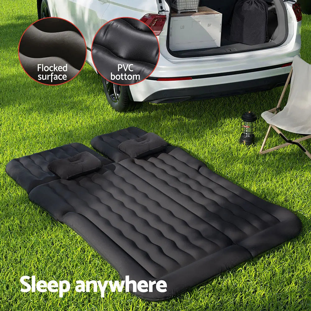 Weisshorn Car Mattress 175x130 Inflatable SUV Back Seat Camping Bed Black - Furniture > Mattresses