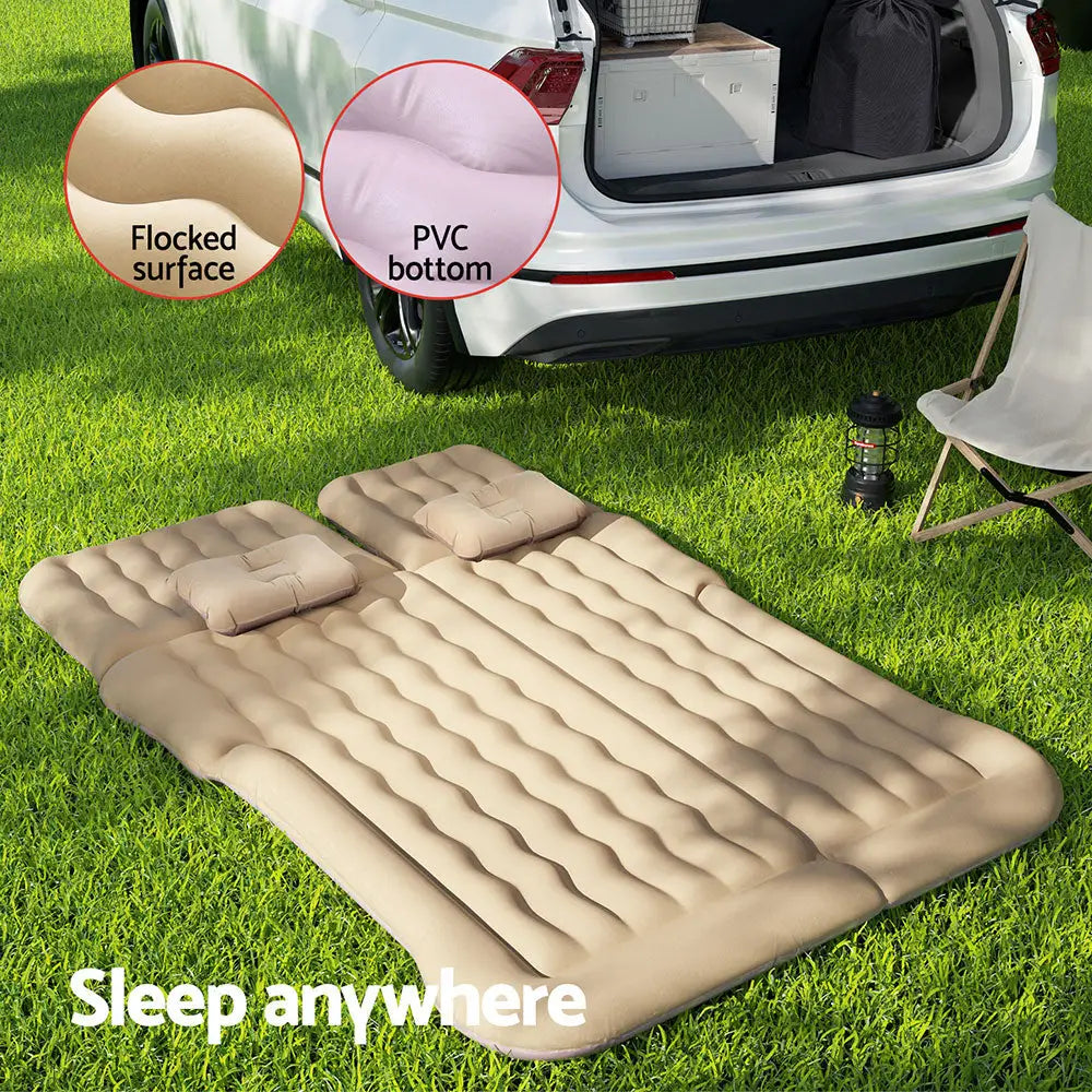 Weisshorn Car Mattress 175x130 Inflatable SUV Back Seat Camping Bed Beige - Furniture > Mattresses