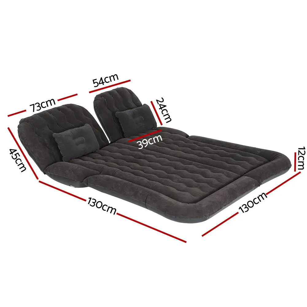 Weisshorn Car Mattress 175x130 Inflatable SUV Back Seat Camping Bed Black - Furniture > Mattresses