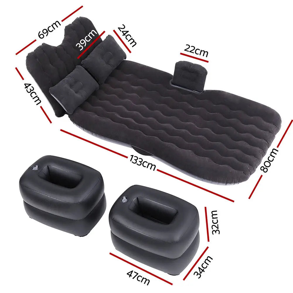 Weisshorn Car Mattress 176x80 Inflatable SUV Back Seat Camping Bed Charcoal - Furniture > Mattresses