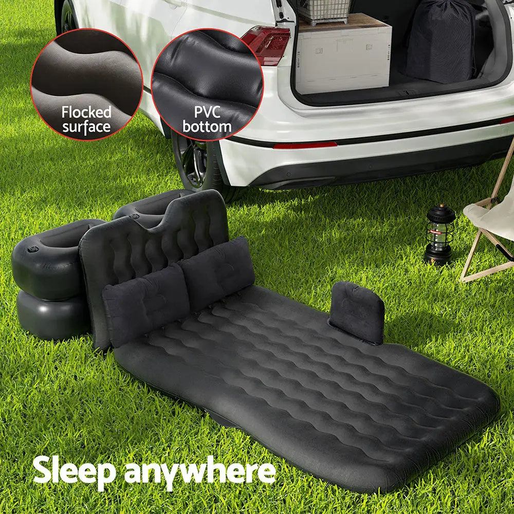 Weisshorn Car Mattress 176x80 Inflatable SUV Back Seat Camping Bed Charcoal - Furniture > Mattresses
