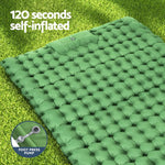 Weisshorn Self Inflating Mattress Camping Sleeping Mat Air Bed Pad Double Pillow - Home & Garden > Inflatable Mattress