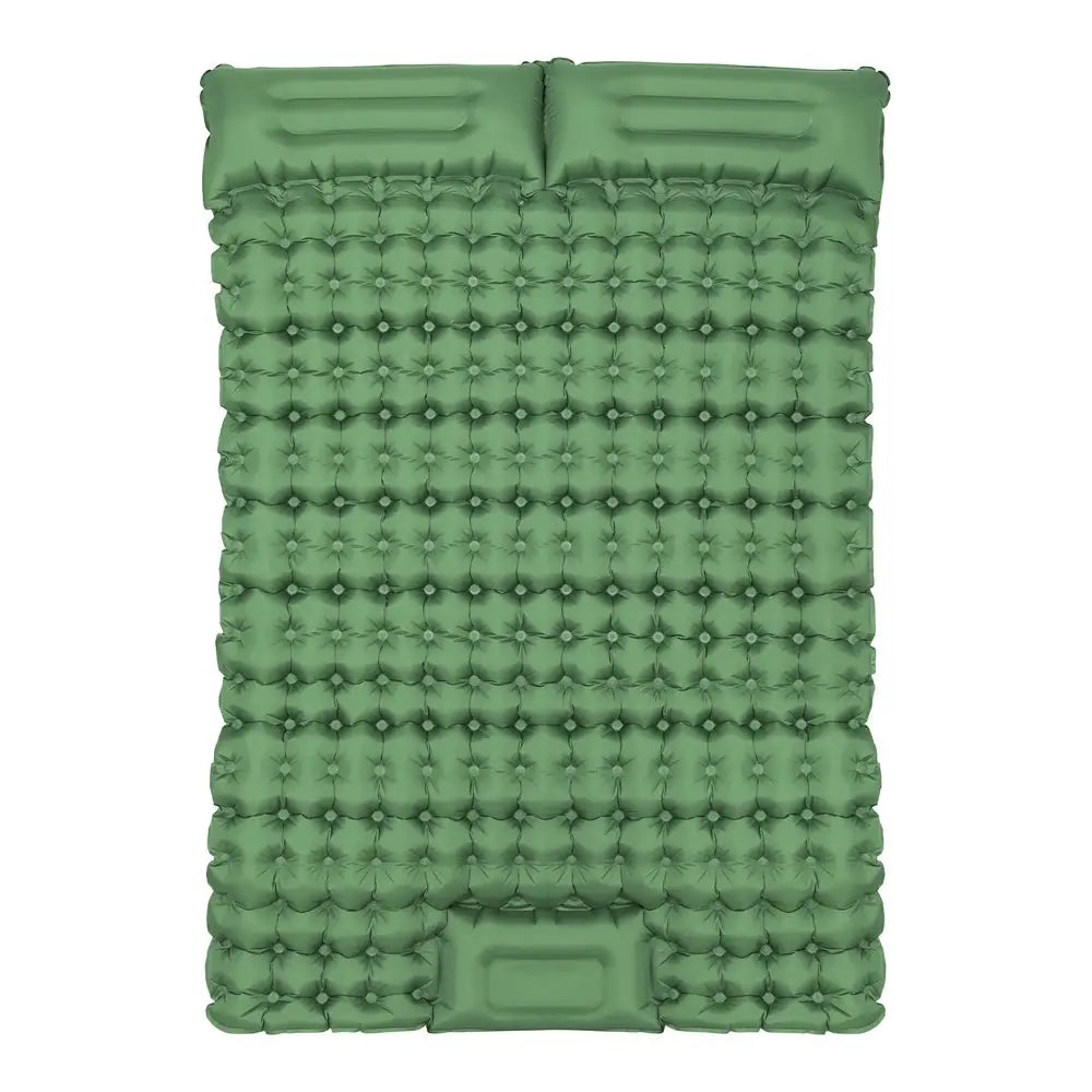 Weisshorn Self Inflating Mattress Camping Sleeping Mat Air Bed Pad Double Pillow - Home & Garden > Inflatable Mattress