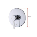 WELS 8’’ Rain Shower Head Set Rounded Dual Heads Faucet High Pressure With Mixer - Furniture > Bathroom > Shower