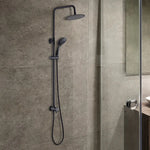 WELS 8’’ Rain Shower Head Set Rounded Dual Heads Faucet High Pressure Hand Held - Furniture > Bathroom > Shower