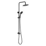 WELS 8’’ Rain Shower Head Set Rounded Dual Heads Faucet High Pressure Hand Held - Furniture > Bathroom > Shower