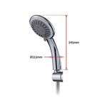 WELS 8’’ Rain Shower Head Set Rounded Dual Heads Faucet High Pressure With Mixer - Furniture > Bathroom > Shower