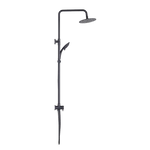 WELS 8’’ Rain Shower Head Set Rounded Dual Heads Faucet High Pressure Hand Held - Furniture > Bathroom > Shower