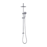 WELS 8’’ Rain Shower Head Set Rounded Dual Heads Faucet High Pressure Hand Held - Furniture > Bathroom > Shower