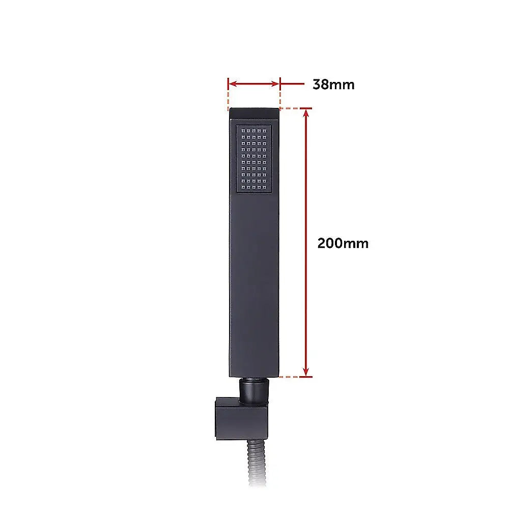 WELS 8’’ Rain Shower Head Set Square Dual Heads Faucet High Pressure With Mixer - Furniture > Bathroom > Shower