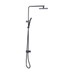 WELS 8’’ Rain Shower Head Set Square Dual Heads Faucet High Pressure Hand Held - Furniture > Bathroom > Shower