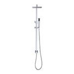 WELS 8’’ Rain Shower Head Set Square Dual Heads Faucet High Pressure Hand Held - Furniture > Bathroom