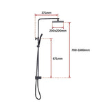 WELS 8’’ Rain Shower Head Set Square Dual Heads Faucet High Pressure With Mixer - Furniture > Bathroom > Shower