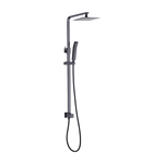 WELS 8’’ Rain Shower Head Set Square Dual Heads Faucet High Pressure Hand Held - Furniture > Bathroom > Shower