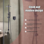 WELS 8’’ Rain Shower Head Set Square Dual Heads Faucet High Pressure With Mixer - Furniture > Bathroom > Shower