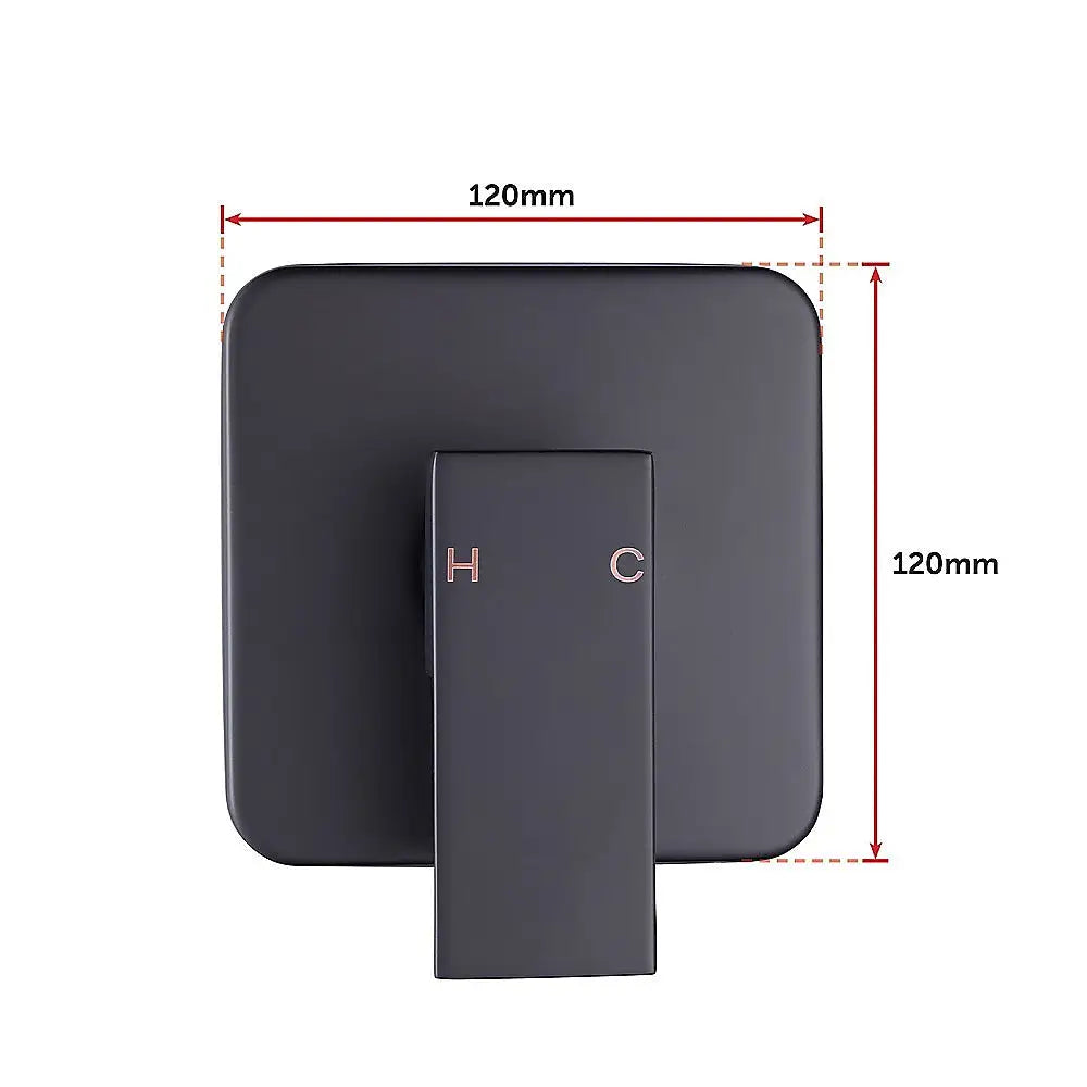 WELS 8’’ Rain Shower Head Set Square Dual Heads Faucet High Pressure With Mixer - Furniture > Bathroom > Shower