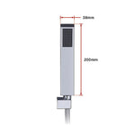 WELS 8’’ Rain Shower Head Set Square Dual Heads Faucet High Pressure Hand Held - Furniture > Bathroom