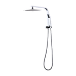 WELS 8’’ Rain Shower Head Set Square Dual Heads Faucet High Pressure Hand Held - Furniture > Bathroom > Shower